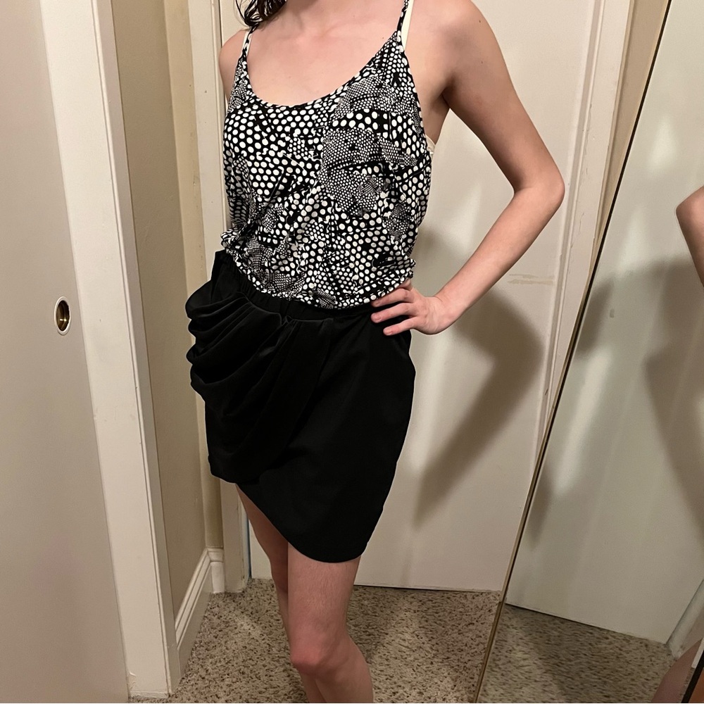 Bebe Drape-Skirt Tank Dress - Picture 2 of 11